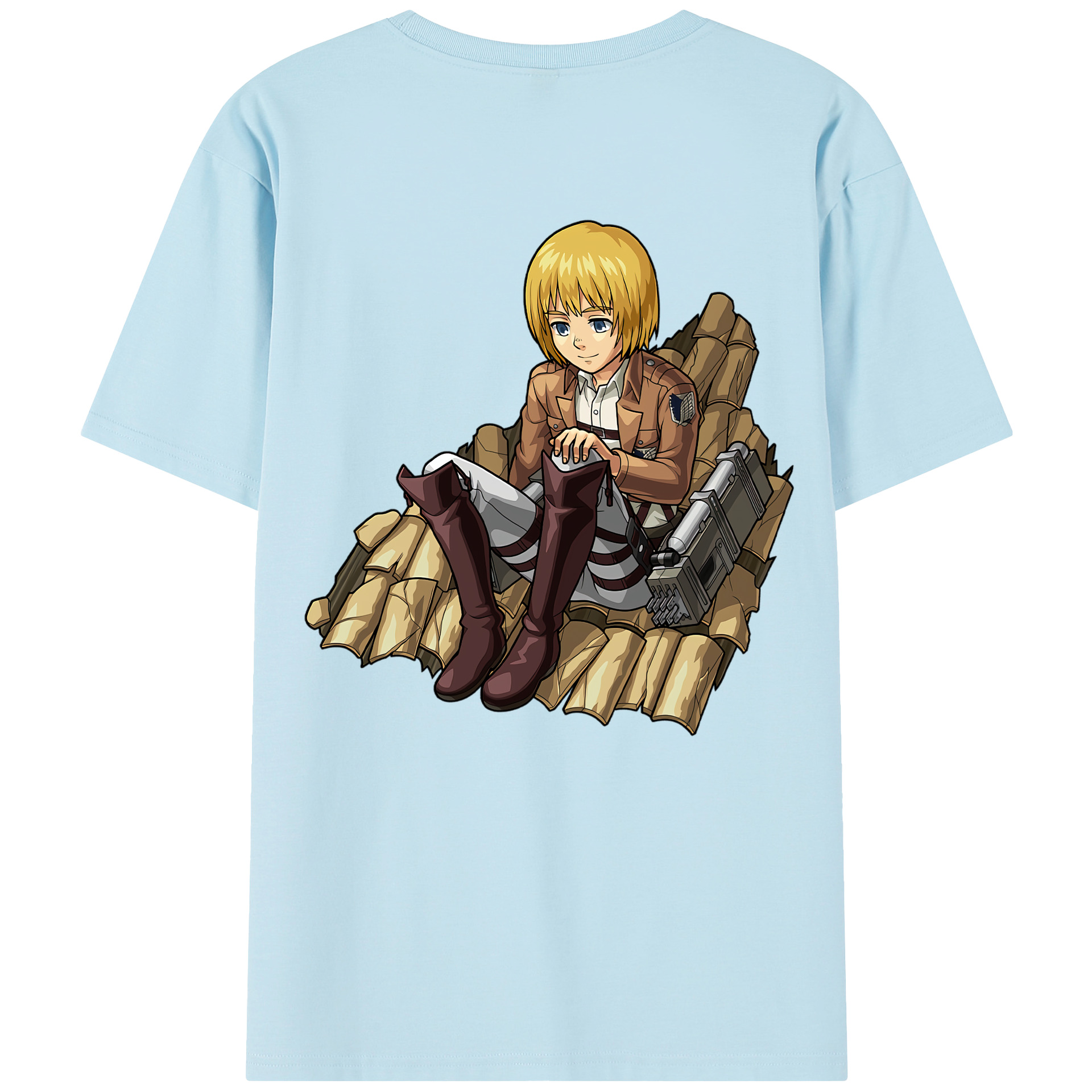 （画像用） 進撃の巨人 アルミン·アルレルト Attack on Titan Armin Arlert 綿100％半袖Tシャツ（背面プリント）